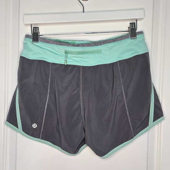 Lululemon Run Short 4" - 6 Grey/Toothpaste - Picture 2 of 4